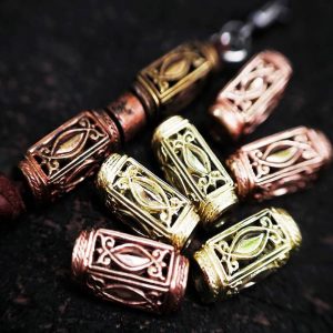 Santi’s Beads, Tube ‘Stair Pillar’, Brass