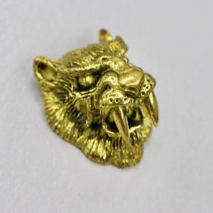 Santi’s Beads, Saber Toothed Cat, Brass