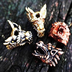 Santi’s Beads, Saber Toothed Cat, Brass