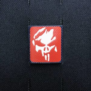 Night Stripes, Navy Blue Strap, Red Square, Horizontal, GITD Ghost