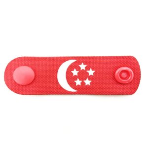 Night Stripes, Red Strap, GITD Singapore Flag, Horizontal
