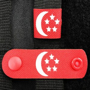 Night Stripes, Red Strap, GITD Singapore Flag, Horizontal